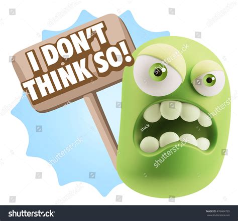 3d Illustration Angry Face Emoticon Saying Stock Illustration 476464765