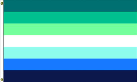 Gay Male Pride Flag 7 Stripe Gay Male Flag Shades Of Blue Etsy