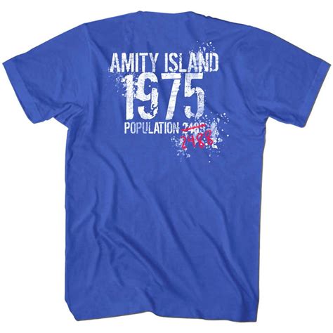 Jaws Amity Island Population 75 Mens T Shirt Jaws Poster Etsy