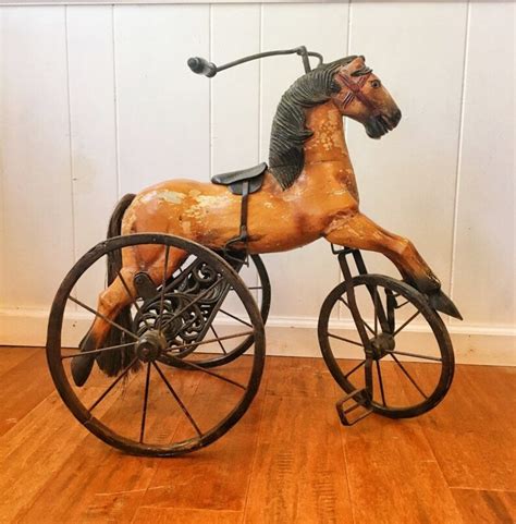 Antique Victorian Tricycle Horse Victorian Velocipede Large Etsy