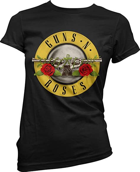T Shirt Donna Guns Roses Maglietta Rock 100 Cotone LaMAGLIERIA L