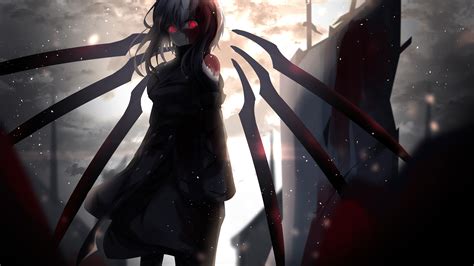 3840x2160 Red Glowing Eyes Anime Girl 5k 4k Hd 4k Wallpapers Images