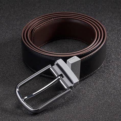 Double Sided Black And Brown Designer Belt Men High Quality Genuine