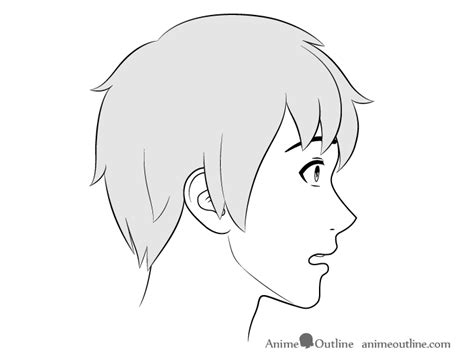 Drawing an anime face from a profile side view! How to Draw Anime Male Facial Expressions Side View ...