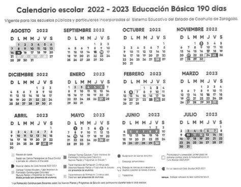 Calendario Escolar 2022 A 2023 Estado De M 233 Xico