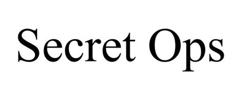 Secret Ops Secret Ops Llc Trademark Registration
