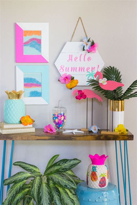 This is a best out of waste craft and can be done with things at home. Hello Summer! DIY Tropical Decor Ideas - Design Improvised