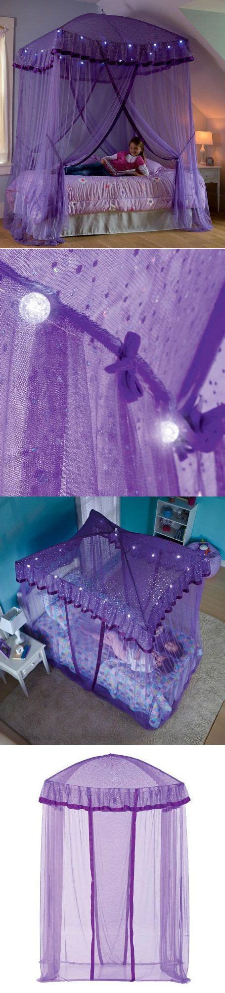 If you have always imagined your dream bedroom like this, now this is the time to get it done. Details about Lighted Bed Canopy Sparkling Lights Kids ...