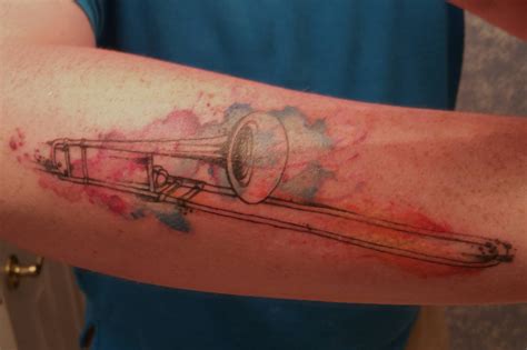 Masks are encouraged for unvaccinated customers. Watercolor Trombone by Rowell Alfellor @ Urban Elements ...