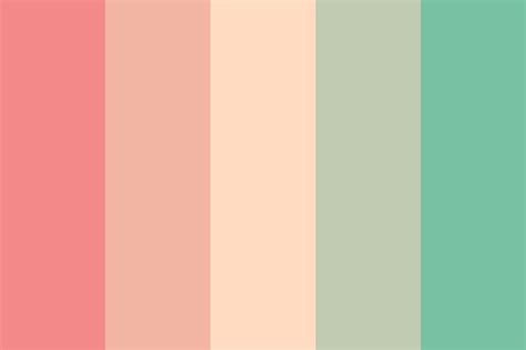 Soft Red And Green Color Palette