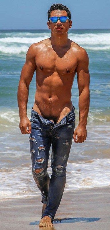 Miguel Male Models Barefoot Men Mens Jeans