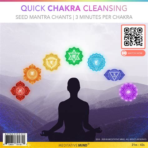 Quick 7 Chakra Cleansing 3 Mins Per Chakra Meditative Minds