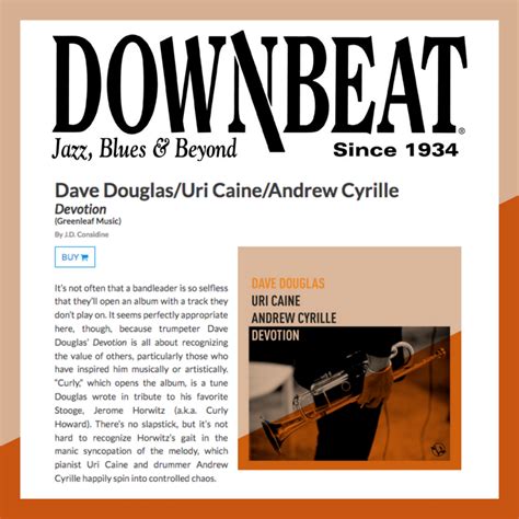 devotion is a downbeat editor s pick greenleaf music by dave douglas