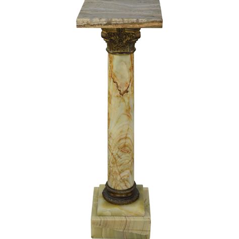 Antique 19th Century French Onyx Pedestal from tolw on Ruby Lane