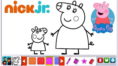 We are providing peppa pig easter, princess and christmas coloring pages. Peppa Pig Mummy Pig George Pig Nick Jr Coloring Book Fun ...