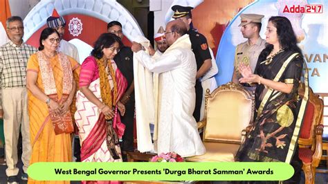 West Bengal Governor Presents Durga Bharat Samman Awards