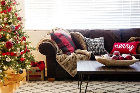 christmas home tour 2015 christmas decorations living room christmas sofa christmas couch