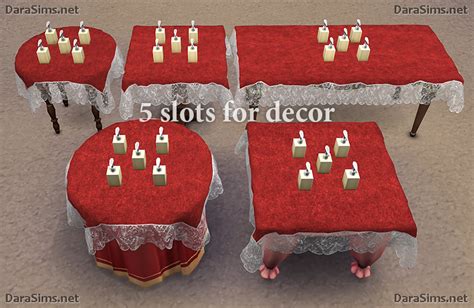 Lace Tablecloth Set The Sims 4