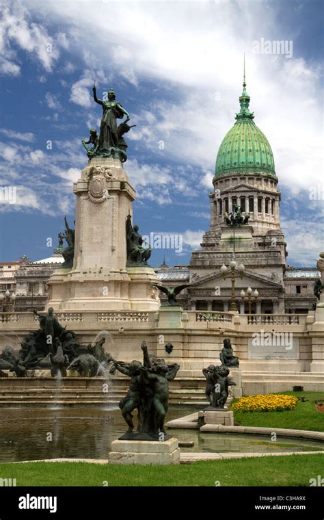 Monument To The Two Congresses In Front Of The Argentine National