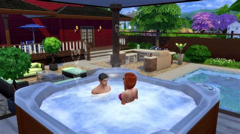 The Sims 4 Perfect Patio Stuff Hot Tub Woohoo Youtube
