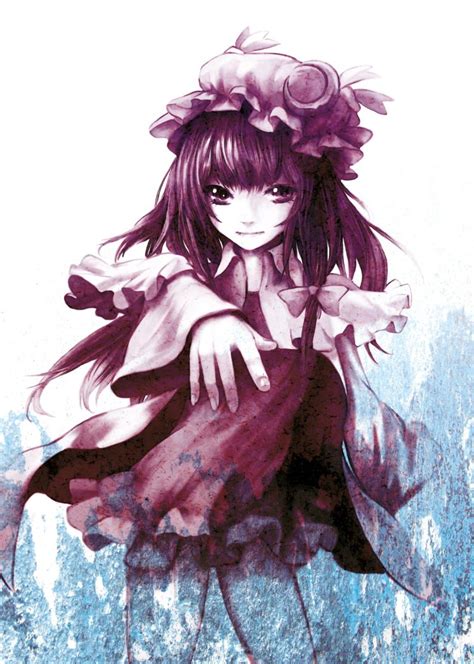 Video Games Touhou Dress Moon Purple Long Hair