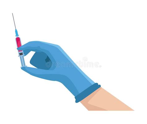Hand Holding Injection Stock Illustrations Hand Holding