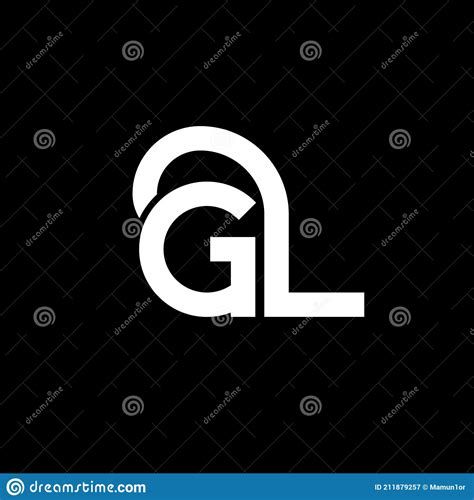 Gl Letter Logo Design On Black Background Gl Creative Initials Letter