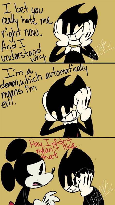 Bendy And The Ink Machine Cartoon Crossovers Black And White Comics