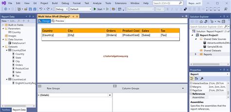 SSRS Report Using Stored Procedure With Multi Value Parameter