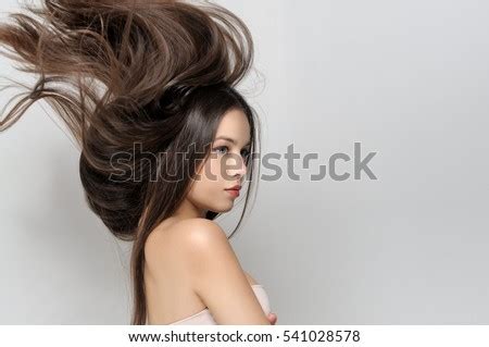 Hair Fly Wind Beautiful Woman Bare Stock Photo Edit Now