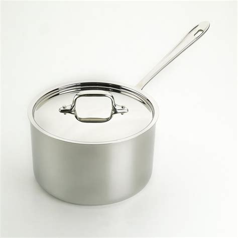 All Clad D Stainless Steel Qt Sauce Pan With Lid Reviews Perigold