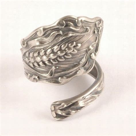 Ode To Wheat Sterling Silver Spoon Ring Made In Your Size Etsy