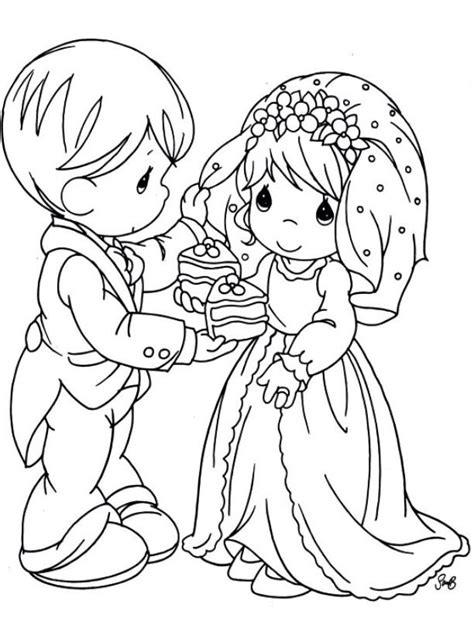 Precious Moments Love Couple Coloring Pages