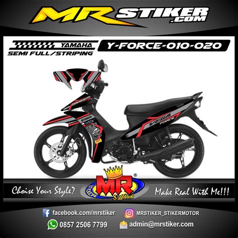 Stiker motor decal yamaha vega r new grafis line race colorful. Stiker motor decal Force Red grafis Elegan - stiker motor ...