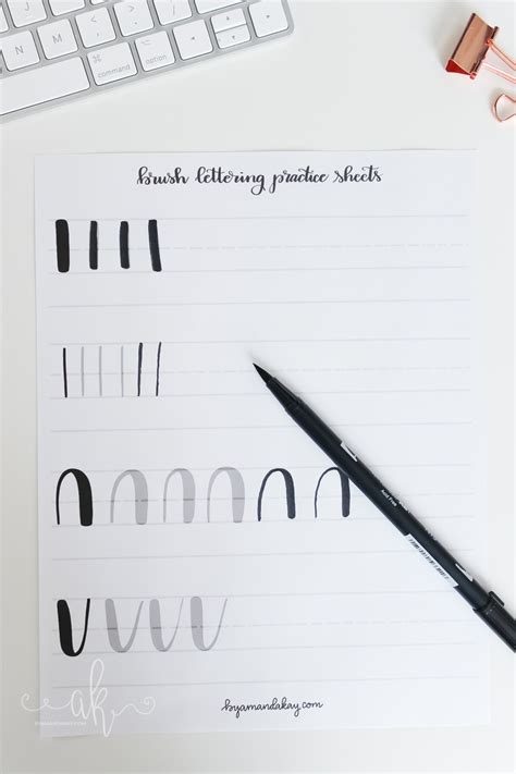 Free Brush Lettering Practice Sheets | By Amanda Kay These brush lettering practice sheets will help you master the lowercase alphabet in no time!