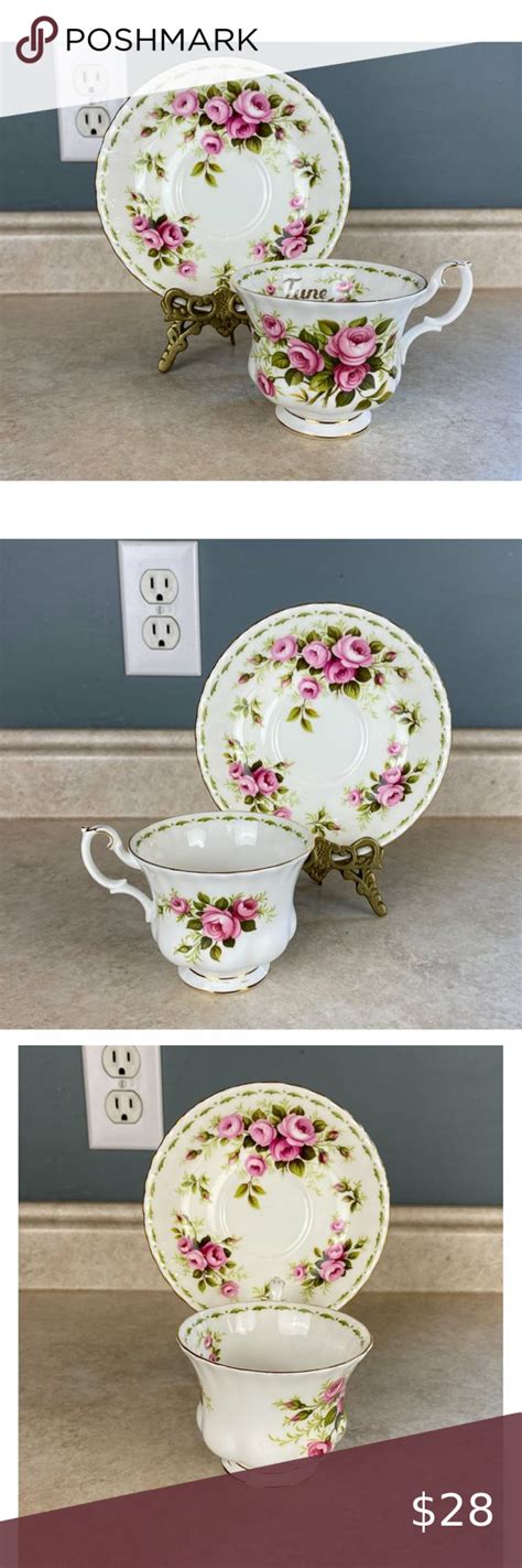 Royal Albert June Flower Of The Month Series Roses 1979 Tea Cup And Saucer Set June Flower