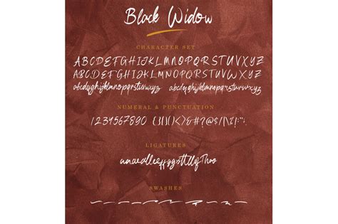 Black Widow Script Font By Fathialghazi