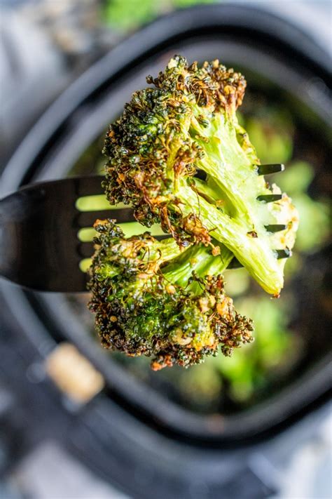 broccoli air fryer healthy roasted keto crispy