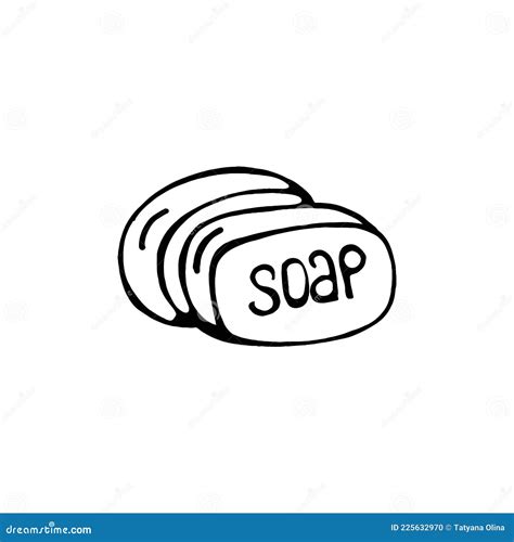 Bar Of Soap Vector Illustration In Doodle Style Stock Vector