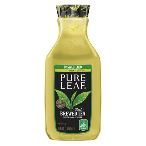 Pure Leaf Unsweetened Real Brewed Green Iced Tea 59 Oz Bottle