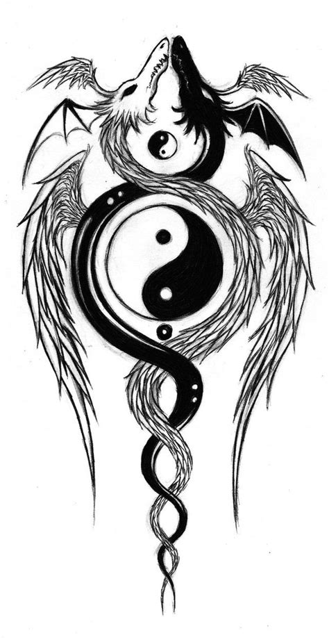 Yin And Yang Dragons By Aqvalung On Deviantart Dragon Yin Yang Tattoo