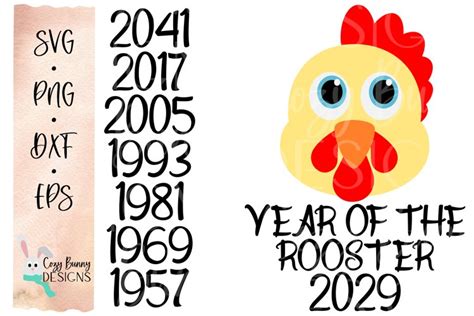 Year Of The Rooster 2029 Chinese New Year Svg