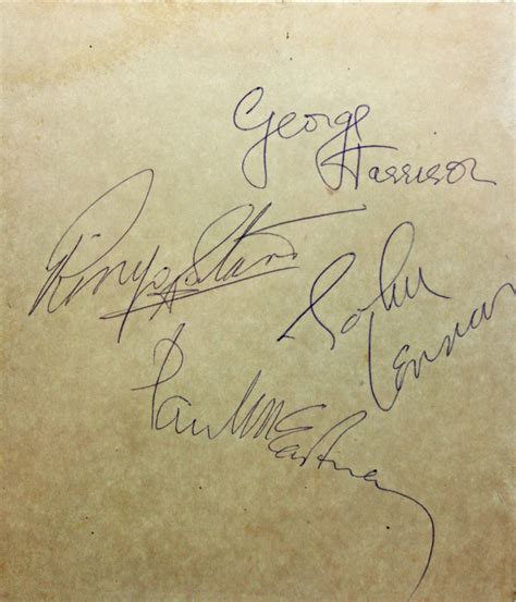 Lot Detail The Beatles Group Signed Album Page W All Four Signatures