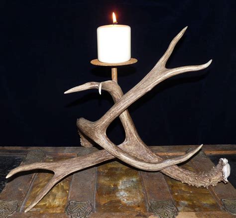 New Real Authentic Mule Deer Antler Candelabra Rustic Candle Holder