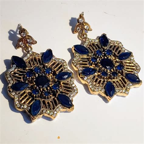 Sapphire Earrings Sterling Silver Turkish Handmade Etsy