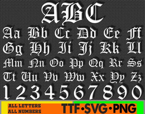 English Font Old English Font Svg Old English Script Svg Font Etsy