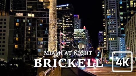 Brickell Downtown Miami At Night October K Ultra Hd Fps Florida