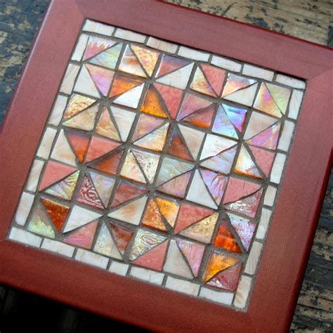 Triangles Mosaic Trivet Mosaic Art Mosaic Mosaic Projects