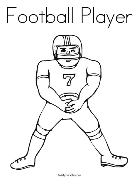 Explore 623989 free printable coloring pages for you can use our amazing online tool to color and edit the following soccer player coloring pages. Football Player Coloring Page - Twisty Noodle