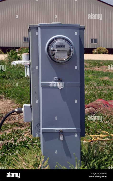Electric Meter On A Pedestal Stock Photo Alamy